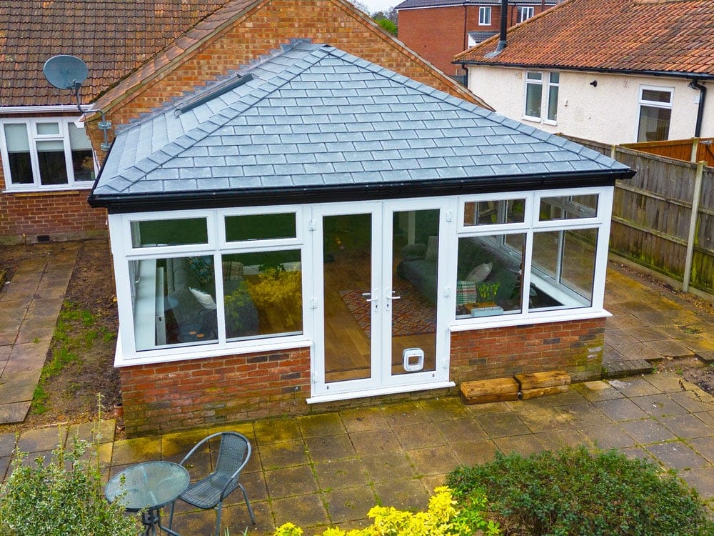 Guardian Warm Roof with Grey Tapco Tiles