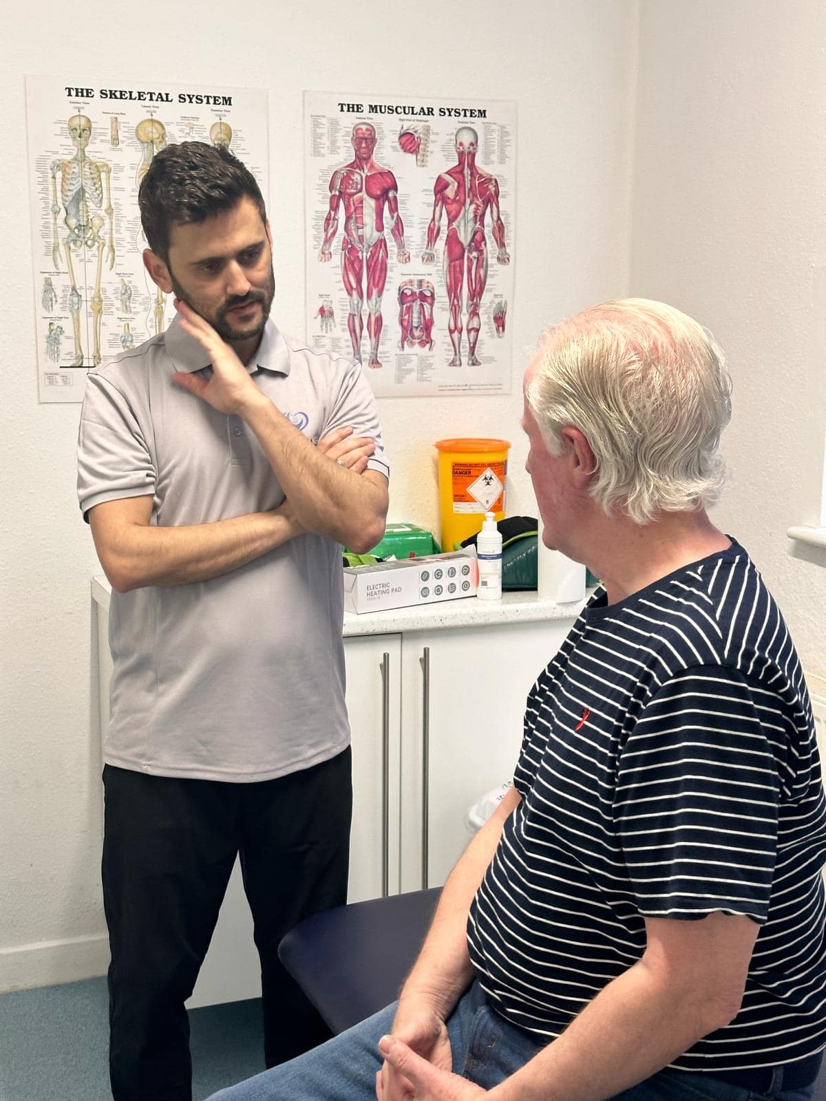 Physiotherapist with patient