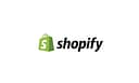Shopify logo with green shopping bag icon