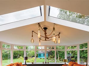 Flat glass roof panels