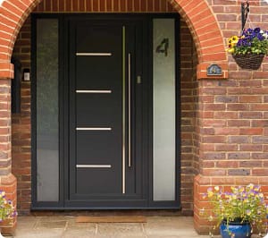 Aluminium entrance door