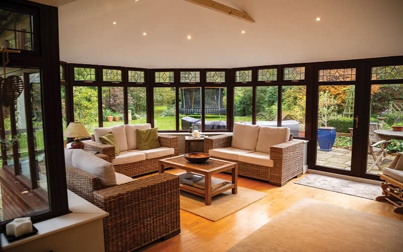 Conservatory roof conversion with LED downlights